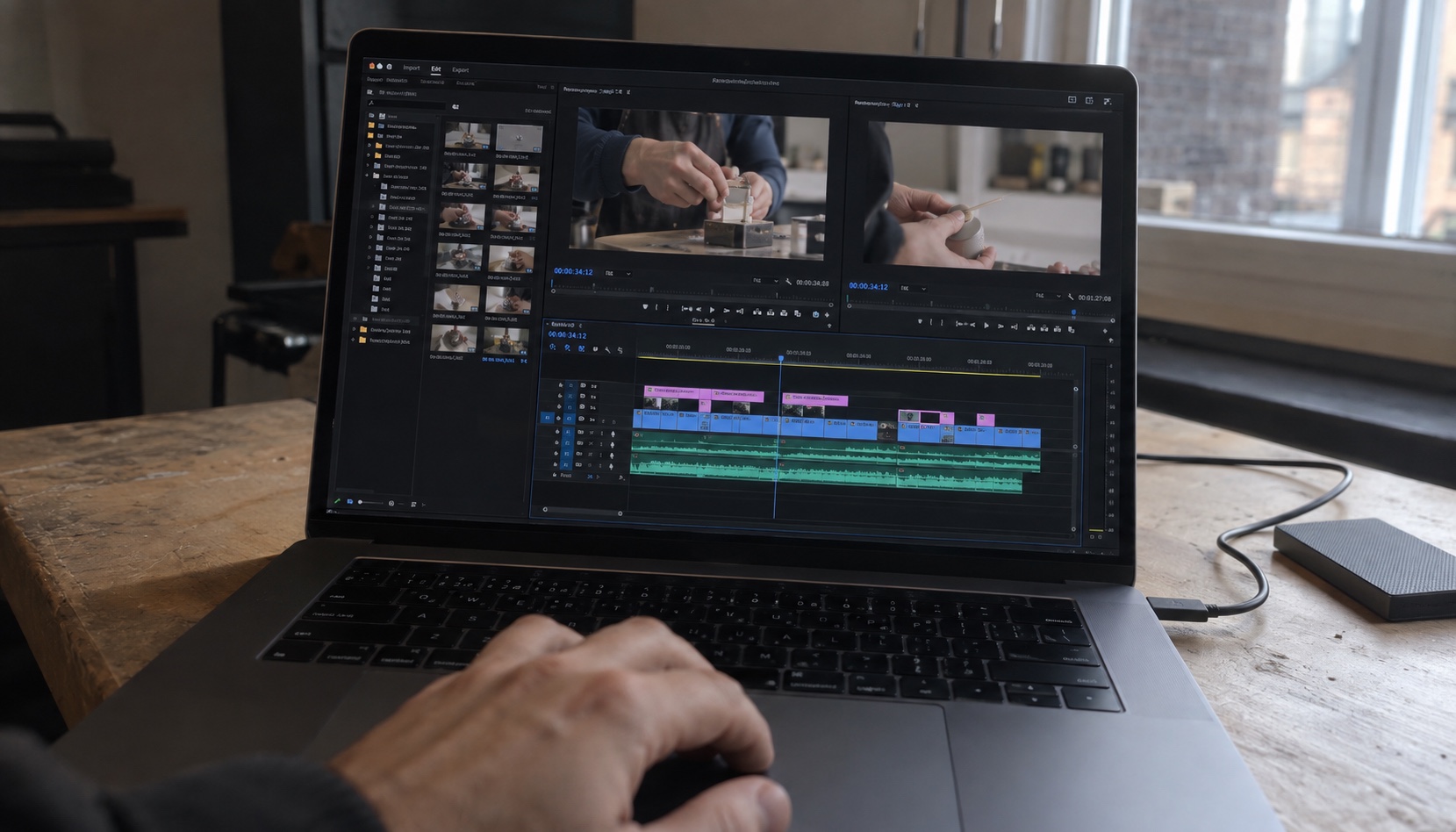 Een illustratief kijkje achter de schermen bij videomontage in Premiere Pro